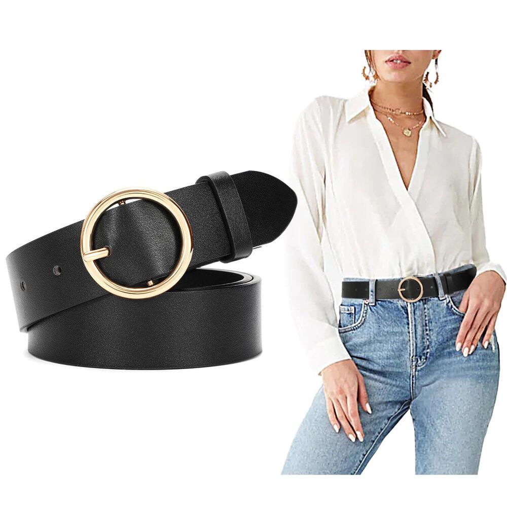 8488 Women Leather Belt With O-ring Buckle,fashion Soft Ladies Waist